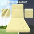 thumbnail image 3 of Kimunuk Outdoor Chaise Lounge Cushions, 80" x 26" x 4" Waterproof Pool Beach Recliner Replacement Cushions with Ties, Light Yellow, 3 of 7