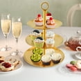thumbnail image 4 of 3 Tiers Cupcake Stand Holder Metal Cupcake Tower Stand Detachable Tiered Tray Stand Elegant Gold Cupcake Display Stand Dessert Stand for Home Parties Weddings, 4 of 11