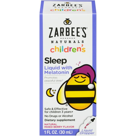 Zarbee's Naturals Children's Sleep Liquid with Melatonin, 1 fl. oz. (Best Natural Melatonin Supplement)