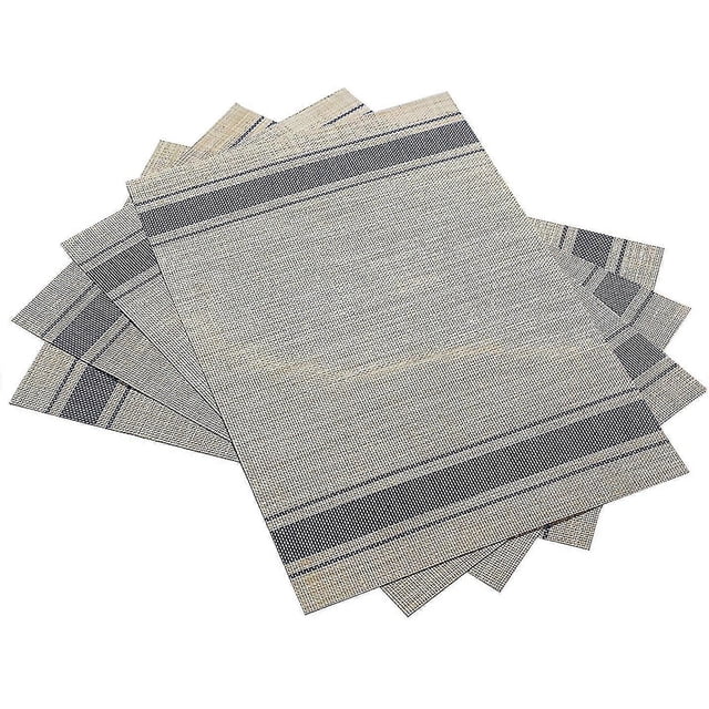 4 manteles individuales de PVC resistentes al calor, antimanchas, antideslizantes y lavables.