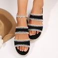 thumbnail image 5 of Caywon Women's Wedge Sandals Flat Open Toe Non Slip Slides Comfortable Chunky Low Heel Beach Sandals Slide Sandals Comfortable Casual, 5 of 7