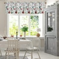 thumbnail image 3 of 2 Pack Valances Window Treatments, Watercolor Flowers and Birds Blackout Drapes Adjustable Curtain Valances for Windows Living Room Kitchen Over Sink, 18x52 Inch Rod Pocket Valances, 3 of 6