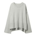 thumbnail image 4 of Women Sweaters, Crew Neck Sweaters for Women, Loose Solid Color Pullover, Flared Design for Casual Comfort, 4 of 9