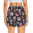 thumbnail image 4 of Uemuo Rainbow Unicorn And Cat Icecream Pattern Women's Athletic Shorts High Waisted Running Shorts with Liner Pockets Gym Elastic Workout Shorts-X-Large, 4 of 9