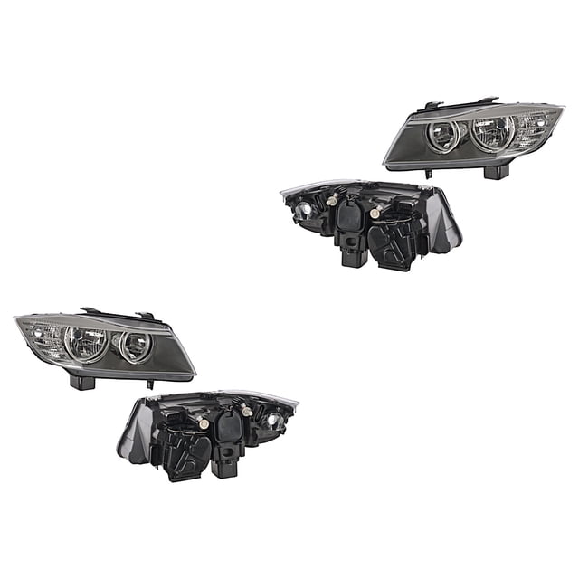 Par de Faros DEPO 335i 2010 A 2012 Negro Eléctrico P/Halog