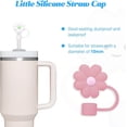 thumbnail image 4 of Paquete de 3 compatibles con vaso Stanley de 30 y 40 onzas, tapa de pajita de flores de 10 mm, lindas fundas de pajita de silicona, protectores de pajita, tapas de pajita de silicona suave de varias f, 4 of 4