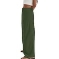 thumbnail image 5 of Women's Straight Leg Casual Pants with Elastic Waist and Pockets Comfortable Loose Fit Long Trousers for Everyday Wear, 5 of 7