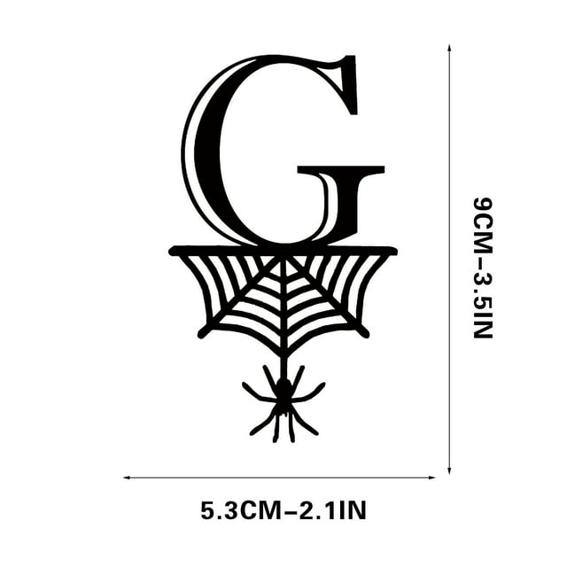 Halloween 26 Letter Decoration Hang Tag, Spider Hang Tag