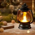 thumbnail image 5 of Lantern Decor, LED Candle Lanterns, Vintage Mini Hanging Table Centerpiece for Birthday Wedding Halloween Christmas, Small Portable Polyester Rustic Design, 5 of 7