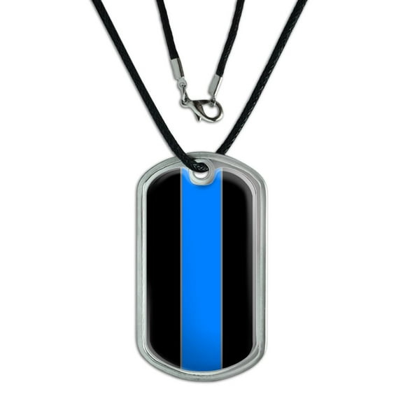 Thin Blue Line Dog Tag