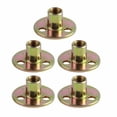 thumbnail image 2 of 5 Pcs Round Base Nut Tee Nuts T Nut Flange 3 Hole Galvanized Iron Fasteners for Furniture Fixing Connection, 2 of 8
