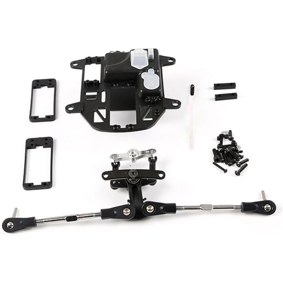 FLMLF Plastic Symmetric Turn Steering Radio Battery Box Kit for 1/5 HPI ROFUN BAHA KM ROVAN Baja 5B 5T 5SC Truck Rc Car Parts