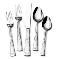 18/10 Stainless Steel Flatware Set, 50 Piece - Blossom Design, Service for 8