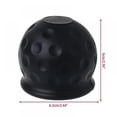 thumbnail image 2 of 4 piezas Cubierta de bola de enganche de 50 mm, Bola de enganche de barra de remolque de goma negra (goma), 2 of 5
