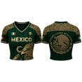 thumbnail image 3 of 2026 New Mexico Soccer Jersey Womens Mexico National Team Graphic Style, Mexican Jersey Soccer T-Shirt, V-Neck Short Sleeve Sport Tee for Travel and Everyday Wearing for Adult, 3 of 9