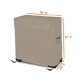 thumbnail image 3 of Cooler Cover 12 Oz Waterproof - Rolling Cart Cover 100% Weather Resistant with Air Pockets & Drawstrap for Snug Fit (32" H x 36" W x 20" D, Beige), 3 of 7