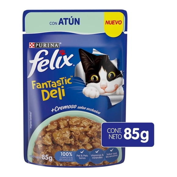 Alimento para Gato Purina Felix Fantastic Deli con Atún 85 g