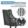 thumbnail image 2 of Joivi Removable Cushion Cover Patio Chairs Set, Rattan Rope Black-Swivel, 350 lbs, 19.8" 3.7", 2 of 8
