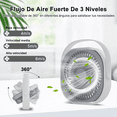 thumbnail image 2 of Ventilador de escritorio silencioso BLOOSOM Portátil USB Recargable blanco, 2 of 4