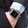 thumbnail image 6 of Stainless Steel Strap Band With Case For Apple Watch Series 7 6 5 4 3 2 1 SE, 6 of 8