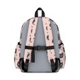 thumbnail image 3 of Black Cat and Dot Pink Pattern Cute School Backpack with Padded Back and Adjustable Shoulder Straps 13.4"x11"x4.7", 3 of 5