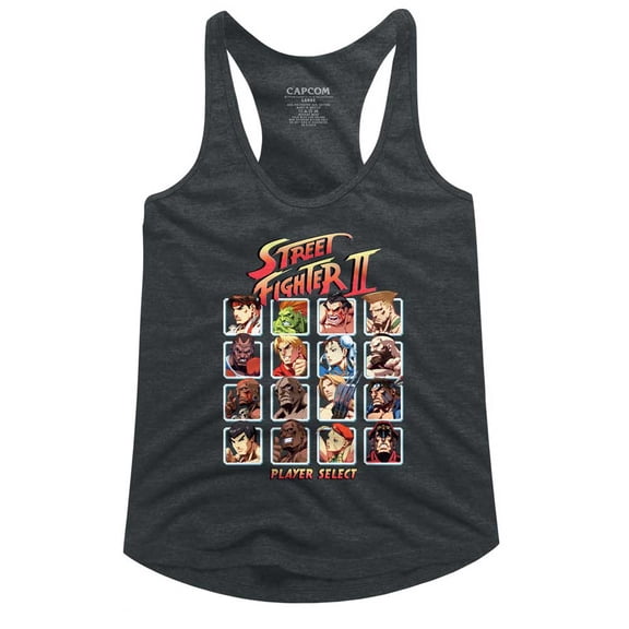 Street Fighter Super Turbo Hd Select Gray Women's Racerback Tank Top