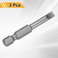 thumbnail image 3 of Uxcell 2pcs SL5 Puntas de Destornillador Ranurado 5mm Punta Ranurada Vástago Hexagonal de 1/4" Longitud de 50mm (2") Cabeza Plana Magnética de Acero S2 Puntas de Destornillador Industrial, 3 of 7