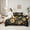 Black Gold, variant on Homewish Bohemain Sun Moon 7-Piece Twin Bedding Sets,Rustic Western Boho Bedding Comforter Set,Gold Flower Floral Sheet Sets For Adults,Microfiber Bedroom Decor Reversible