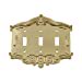 thumbnail image 3 of Nostalgic Warehouse 720084 Plaque Victorienne avec Triple Toggle, Laiton Non Laqué, 3 of 3