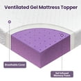 thumbnail image 6 of BDEUS 2 Inch Gel Memory Foam Mattress Topper, Cool Gel Infused Foam Bed Topper, Pressure Relief, Removable Soft Cover, Twin-XL Size, 6 of 13
