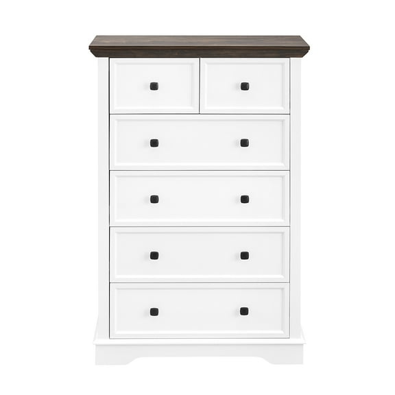 YYAo Chest of Drawers, Storage Organizer Unit,6 Drawer Dresser,6 Drawers cabinet Tall Chest of Drawers Closet Organizers,White