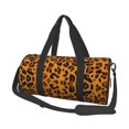 thumbnail image 1 of ZICANCN Orange Leopard Skin Texture Travel Duffle Bag, Sports Tote Gym Bag Weekenders Bags for Women Men, 1 of 8