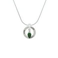 thumbnail image 2 of Delight Jewelry Silvertone Green Christmas Light Live Ring Charm Necklace, 18", 2 of 4