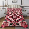 thumbnail image 1 of Red Southwestern Bedspread Set Queen Size,Vintage Aztec Quilt Set,Tribal Geometry Bedspread Sets Western Boho Coverlet Set, 1 of 5