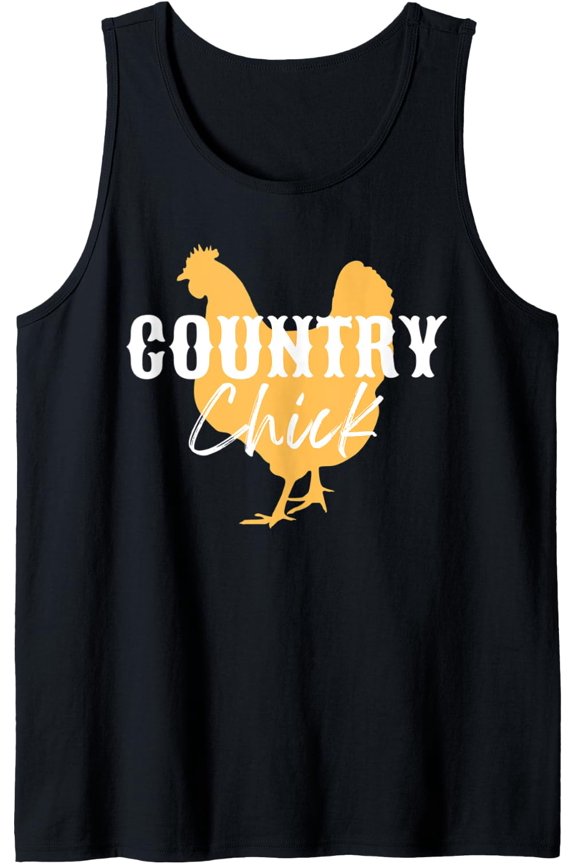 Country Chicks Chicken Western Farm Boho Fashion Tank Top Size S-3XL