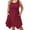D2-Burgundy, variant on SHOWMALL Women Plus Size Dress Sleeveless Summer Dress Irregular Hem Casual Midi Dress Plain Pleated Scoop Neck Flowy Tank Dresses with Pockets, US Size 3X in Black