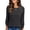 Black, variant on Blouses for Women Long Sleeve Buttons Shirts Dressy Crew Neck Tunic Tops Fall Casual Lightweight Sweaters
