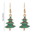thumbnail image 2 of SUSHANG Christmas Tree Earrings Christmas Tree Bell Earrings Christmas Creative Holiday Party Earrings Jewelry Hoop Earrings Women, 2 of 3