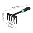 thumbnail image 2 of Durable Quenched Steel Garden Hand Rake for Weeding Planting and Flower Arrangements, Reinforced Handle, Rust Protection, Versatile Gardening Tool, 2 of 5