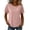 Pink, variant on Women Solid Color Crew Neck Ruffle Short Sleeve Top Relaxed Fit Cotton Linen Blend Summer Resort Plus Size Blouses Yellow XL