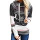 thumbnail image 2 of Pntutb Christmas Women Elk Snowflake Print tops Sudadera con capucha Pullover Blusa Pntutb Pntutb-2937, 2 of 7