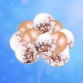 thumbnail image 5 of 10pcs 12 pulgadas globos de confeti Paillette claro globos con confeti oro brillo partido suministros decoración para la propuesta de boda de cumpleaños (confeti de oro rosa), 5 of 5