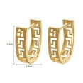thumbnail image 4 of Yoursfs  Huggie Hoop Greek Earrings For Women Unique  Gold Plated Cutout U Shaped Earrings Jewelry Gifts, 4 of 8