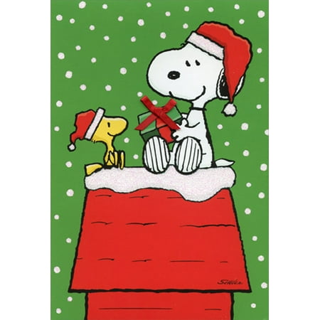 UPC 763795000012 product image for Hallmark Snoopy Woodstock Gift Exchange: Peanuts Christmas Card | upcitemdb.com