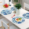 thumbnail image 6 of Ryvnso Watercolor Tortoise Shell Round Plate Mats Dining Table Placemat 1 Piece for Holiday Decoration, 6 of 7