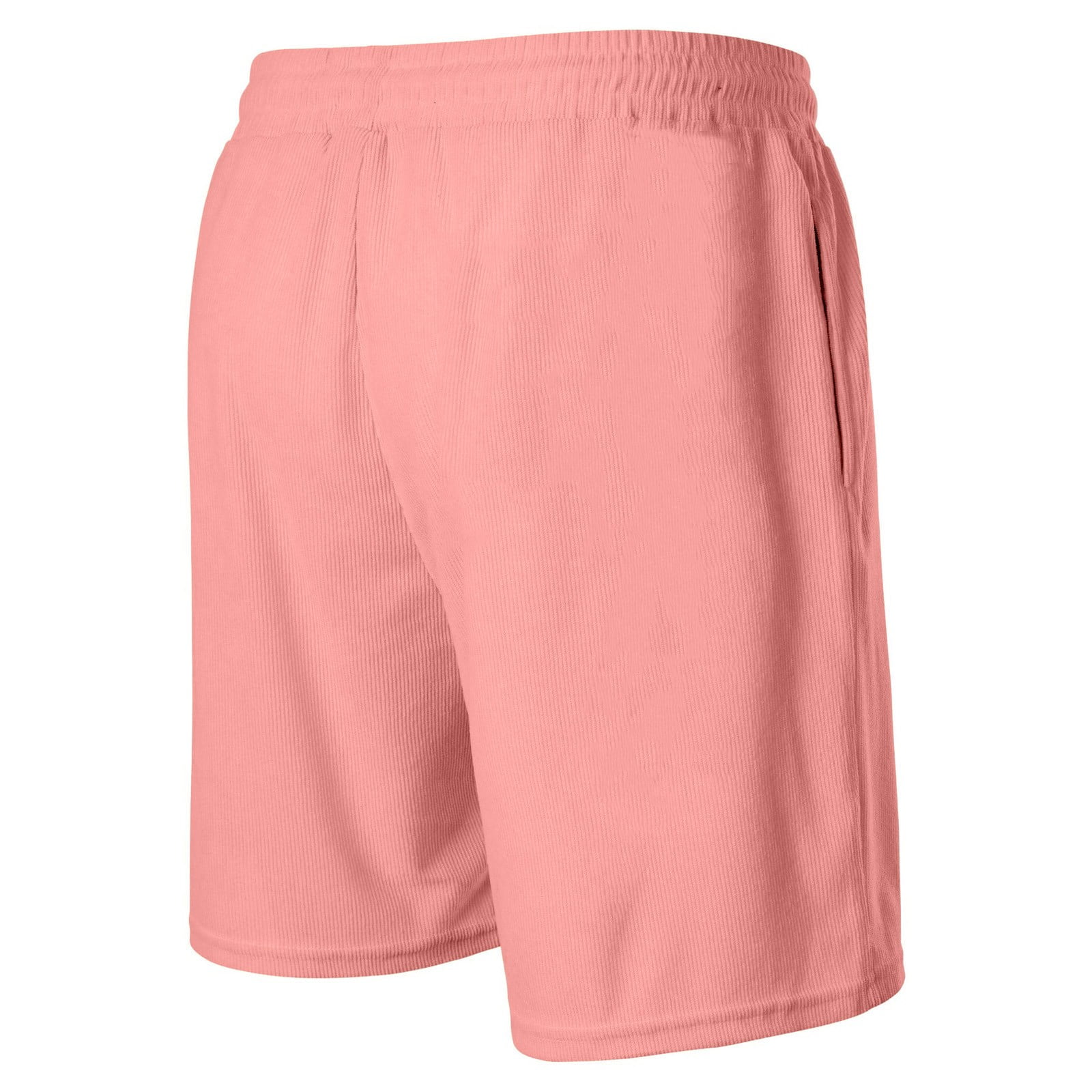 Prdecexlu Men's Corduroy Shorts Casual Elastic Waist Drawstring