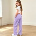 thumbnail image 6 of StSilkitty Cargo Pants for Boys Girls Elastic Waist Straight Leg Sweatpants Athletic Running Hiking Sweat Pants with Pockets, 6 of 9
