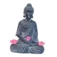 thumbnail image 3 of Estatua de Buda para jardín con luces solares, decoración creativa para inauguración de casa. Sentado Gris Oscuro, 3 of 8