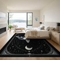 thumbnail image 3 of ODIKA 9'x12' Washable Area Rug Non-Shedding, Easy Care Death Academia Moth Gothic Witchy Mystical Galaxy Stars Moons for Master Suite, California King, Under Bed, 3 of 7