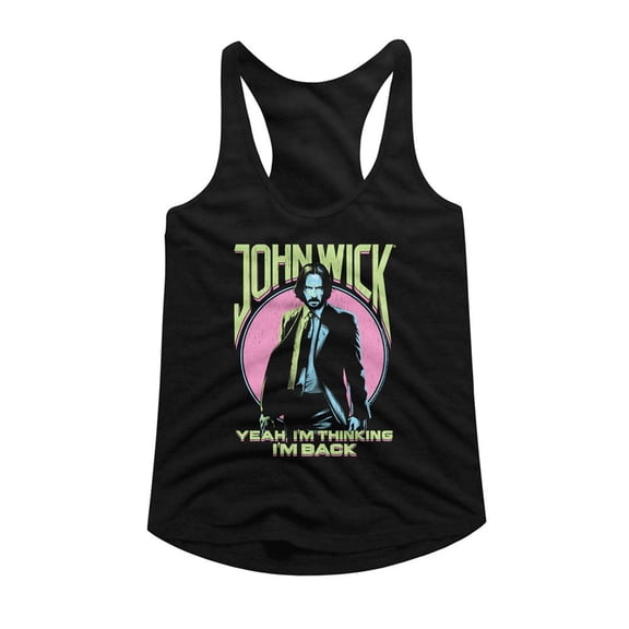 John Wick Yeah I'm Thinking I'm Back Black Women's Racerback Tank Top